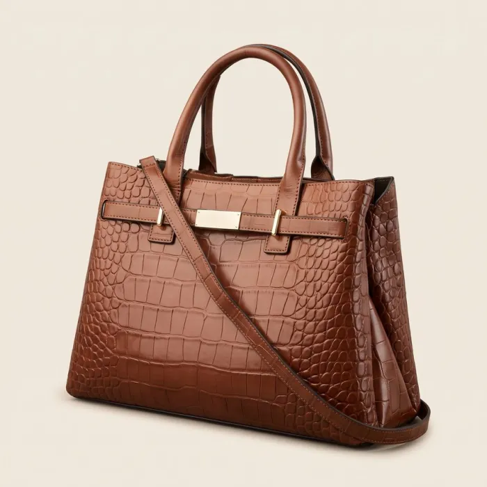 Large twin-handle tote — handbags manufactured by Revati Craft