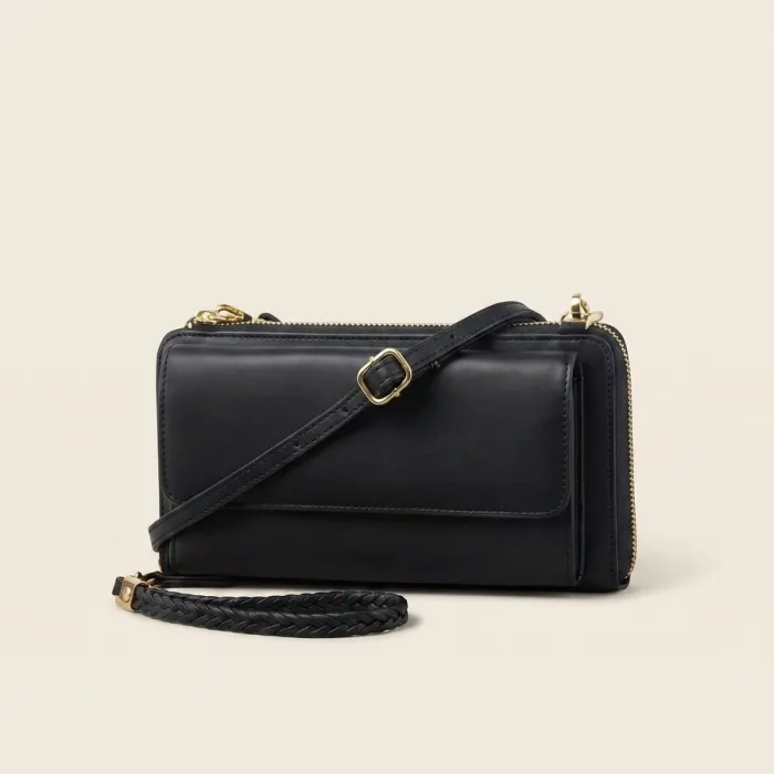 Mini zip clutch crossbody — handbags manufactured by Revati Craft